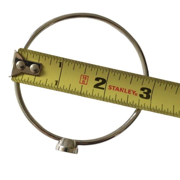 Crystal Floating Charms Locket Bracelet Bangle Silver Tone Modernist Academia. - Picture 2 of 16